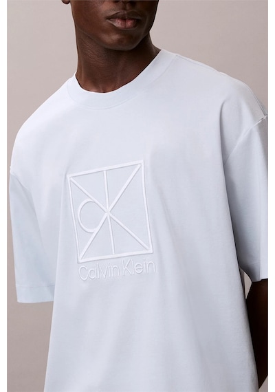 Calvin Klein Ss Rlxd Premium İnte Erkek Bisiklet Yaka T-shirt Mavi