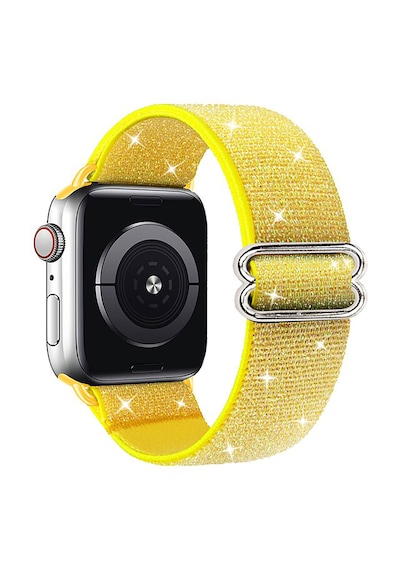 Apple Uyumlu  Watch  Series 10 46mm Simli Esnek Hasır Örgü Kayış-ky44-2