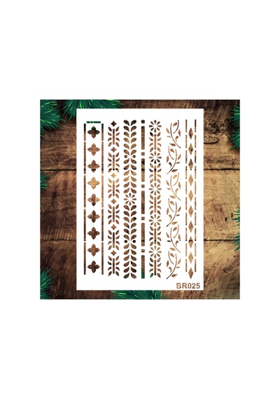 Kk Swords Stencil Tasarım Br025 - Dekoratif Duvar Ve Eşya Boyama Şablonları 21 X 30 Cm