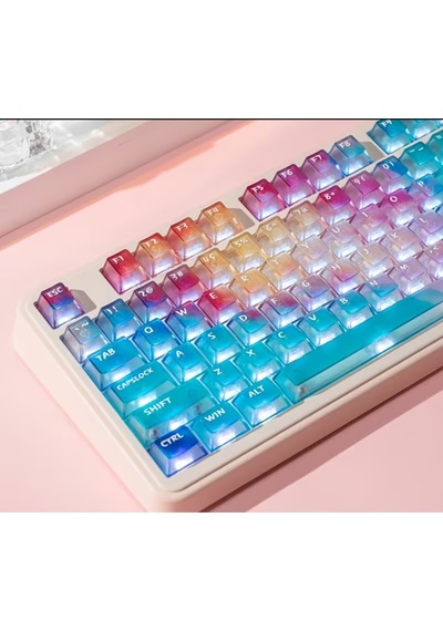 Nebula Bulutu Keycaps Renkli Sisli Mekanik Rgb Klavye Tuş Takımı