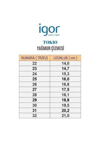 Igor Tokio Borreguito Çocuk Yağmur Çizmesi W10290-004 Bej
