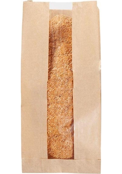 Pencereli Kraft Baget Ekmek Fırın Kese Kağıdı Orta Boy 10'lu 15 x 41 CM