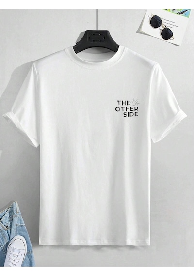 Startmore Unisex Oversize The Order Side Baskılı T-shirt Beyaz
