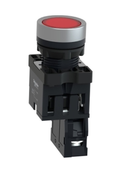 Schneider Electric  XA2EW34M1 Kırmızı ışıklı yaylı buton- Ø22 - -