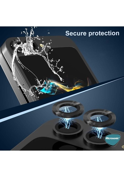 Microsonic Samsung Uyumlu Galaxy Z Flip 7 Fe Tekli Kamera Lens Koruma Camı Gümüş