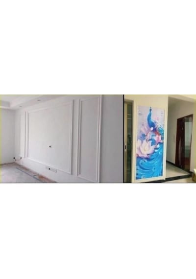 Beyaz Esnek Duvar Çıtası Dekoratif Yapışkanlı Çerçeve Süpürgelik (547640231)