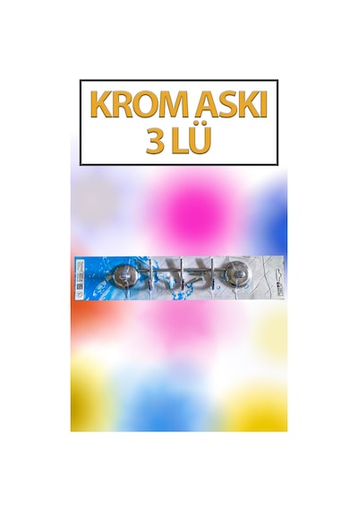 Krom Askı 3 Lü 20 Cm Uzunluğunda Gümüş