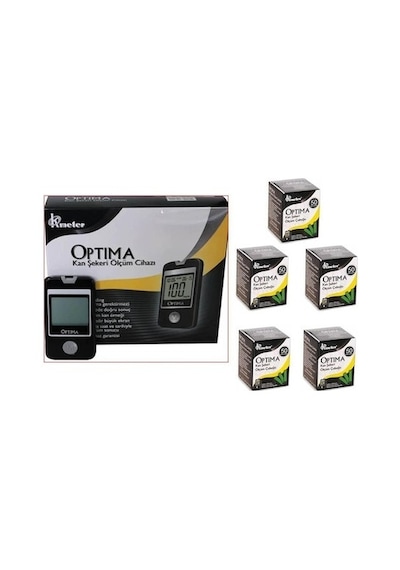 Optima Kan Sekeri Ölçüm Cihazı + Strip 5 Kutu 250 Adet