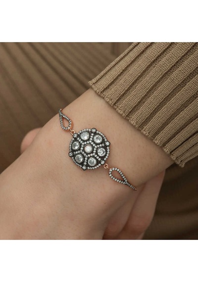 Casera's Gümüş Rose Elmas Montür Bileklik Csr2183285 Gümüş