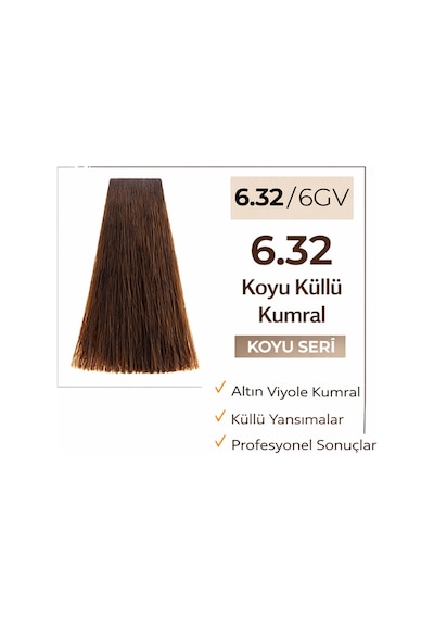 Dna Saç Boyası Kalıcı Profesyonel Krem Boya Yoğun Pigment & Parlaklık 6.32 Koyu Küllü Kumral 100ml
