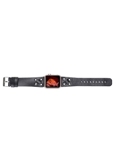 Apple Watch Uyumlu Deri Kordon Cross 42-44-45mm St Rst1 Diğer