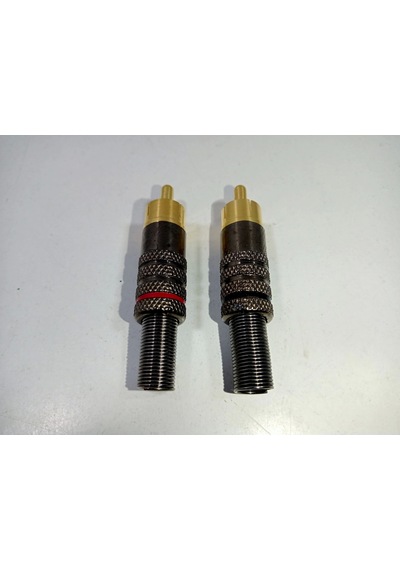 Rca Konnektör 2 Adet - Erkek Rca Jak - Kaliteli Rca Fiş Erkek -2 Adet - Rca Tos Fiş
