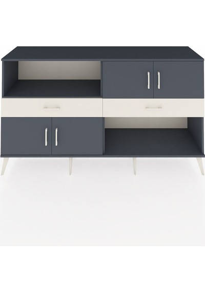 Hyperion Konsol 8 Raflı 3 Çekmeceli Tek Kapaklı 176x44x99 Antras Antrasit-antrasit/aytaşı Hyperion Konsol 8 Raflı 3 Çekmeceli Tek Kapaklı 176x44x99 Antras Antrasit-antrasit/aytaşı
