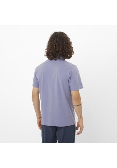 Salomon Trackline Polo M Erkek T-shirt-30091 Mavi