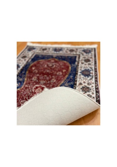 Lüks Mihraplı Türk Motifli Dijital Baskı Seccade Çok Renkli