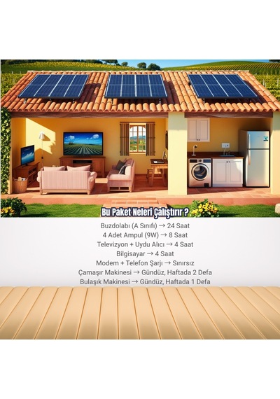 4.2kw Hazır L Solar Enerji Paketi 550w Panel + 200ah Jel Akü