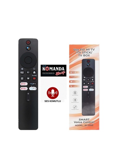 Ses Komutlu Xıaomı Mı-05 Universal Netflix-prime Video Tuşlu Ses Komutlu Kumanda