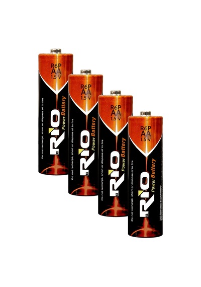Rio 4lü Aa R6p Kalın Kalem Pil Saat Pili Çinko Karbon Pil Zn-c 1.5v