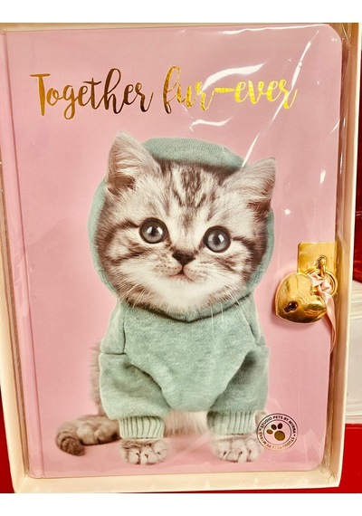 Dolphin Cem Studio Pets Kilitli Hatıra Defteri Sert Kapak Kedi Resimli Pembe Kapak Pt-7789