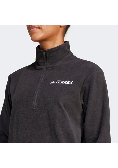 Adidas Multi Essentials 1-2 Zip Fleece Kadın Siyah Yürüyüş Polar Jp0788 Siyah