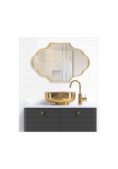 60x90 Duvar Dekor Aynası/duvar Aynası/konsol Aynası/estetik Ayna Gold Diğer