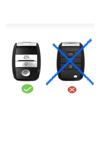 Autohan Keys Kia Rio, Ceed, Sportage, Sorento, Picanto, Soul, Stonic Anahtar Kılıfı Sustasız Anahtar Uyumlu Siyah & Gümüş