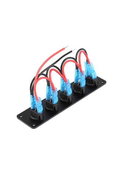5'li ON-OFF Sarı Nokta Işıklı Anahtar Switch Panel 12V-24V