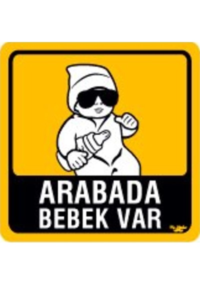 Bay Etiket Bob2 Arabada Bebek Var Sticker