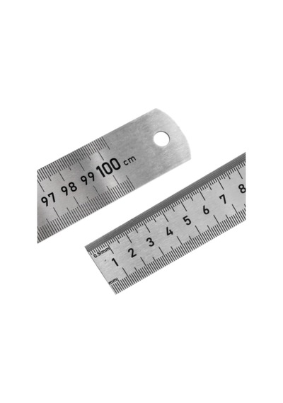 Tuhafiyecimiz Çelik Cetvel Seti, Düz Metal Cetvel 3 Adet 30-50-100 Cm Metalik Genel