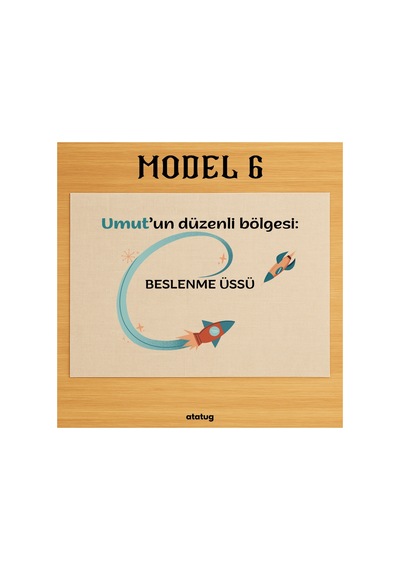 Kişiye Özel Uzay Konseptli Keten Beslenme Örtüsü 28x40 Cm - Yıkanabilir İsimli Servis Bezi Krem