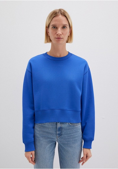 Mavi Kadın Bisiklet Yaka Sweatshırt Parlak Mavi 1s10389-70576 Mavi