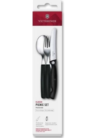 Victorinox 6.7193.3f Swiss Classic 3lü Piknik Seti, Siyah Renkli