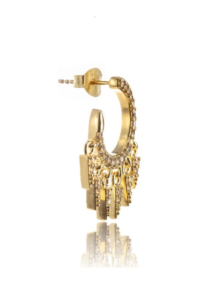 Violet Gümüş Küpe-527 Gold