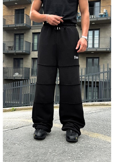 Bad Layers Oversize Ayarlanabilir Lastikli Eşofman Siyah Siyah