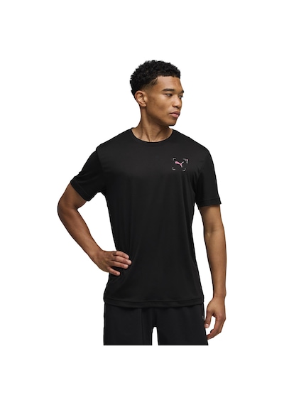 Puma Run Illustration Graphic Erkek Siyah Koşu T-shirt 52844601