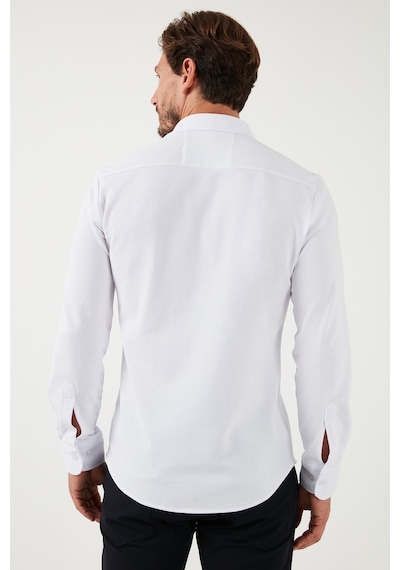 Buratti % 100 Pamuk Regular Fit Erkek Gömlek Cf25W113650 Beyaz