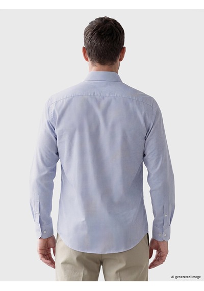 Lcw Busıness Lacivert Slim Fit Ekose Erkek Gömlek