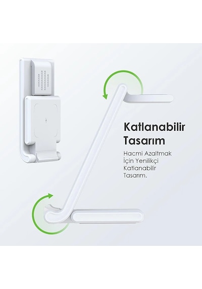 Duzzona 15w Katlanır 3 İn 1 Telefon Kulaklık Saat Kablosuz Şarj Standı- 5775 Standart