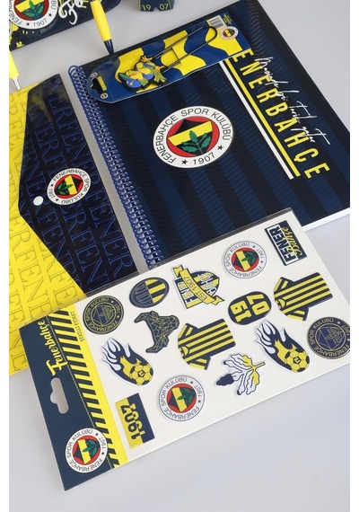 Fenerbahçe Dekomus İle Yeni Sezon Lisanslı Full Lise Kırtasiye Seti Büyük Boy Okul Çantası,kalem Çantası Çok Renkli