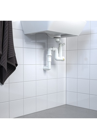 Rannilen Tek Hazneli Lavabo Sifonu, Beyaz