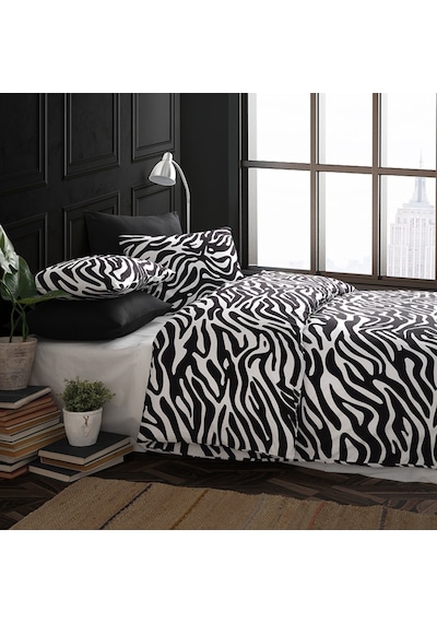 Coté Blanc Zebra %100 Pamuk Battal Boy Nevresim Takımı Zebra