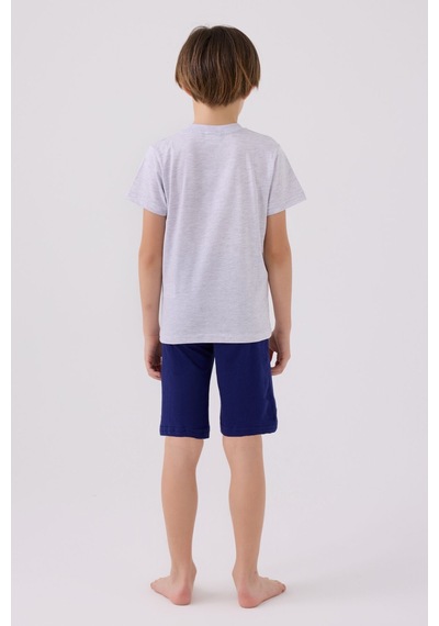 U.S. Polo Assn. U.s. Polo Assn Light Blue Gri Erkek Çocuk Bermuda Takım 5274-43528 Gri