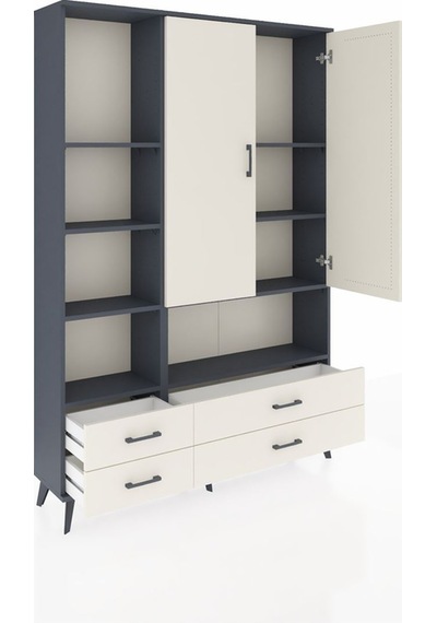 Arges Dolap 8 Raflı 4 Çekmeceli 2 Kapaklı 132x30x195 Antrasit-aytaşı/aytaşı Aytası/aytası Arges Dolap 8 Raflı 4 Çekmeceli 2 Kapaklı 132x30x195 Antrasit-aytaşı/aytaşı Aytası/aytası