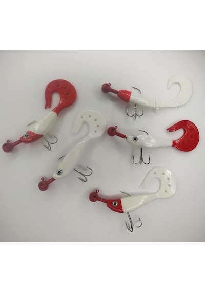 ALDOS Turna Silikon Set 10 cm, Orak Kuyruk Silikon Yem 5'li Pk