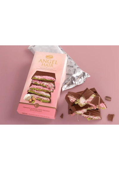 Bolçi Angel Hair Antep Fıstık Dolgulu Ve Pişmaniyeli Sütlü Çikolata 170 G 2 Adet