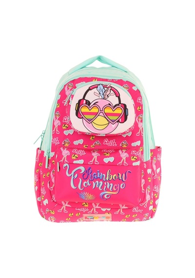 Kaukko Toys Kız Çocuk 3d Flamingo Şekilli İlkokul Ve Günlük Sırt Çantası - Kırmızı Yeşil - L5235 Kırmızı - Yeşil
