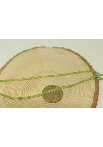 Peridot (Zebercet) Taşı Küp Şekilli Dizi 2.5Mm