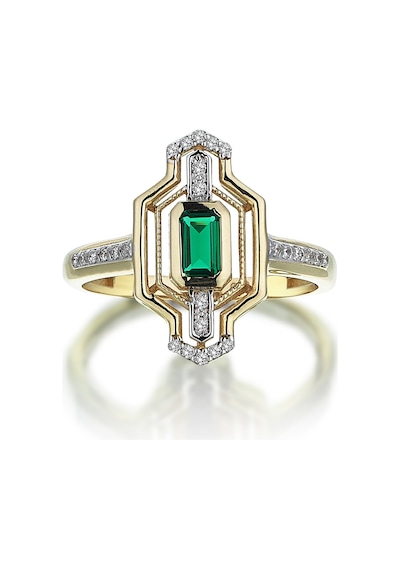 Reis Kuyumculuk T9841 Prego Oyster Green Altın Yüzük