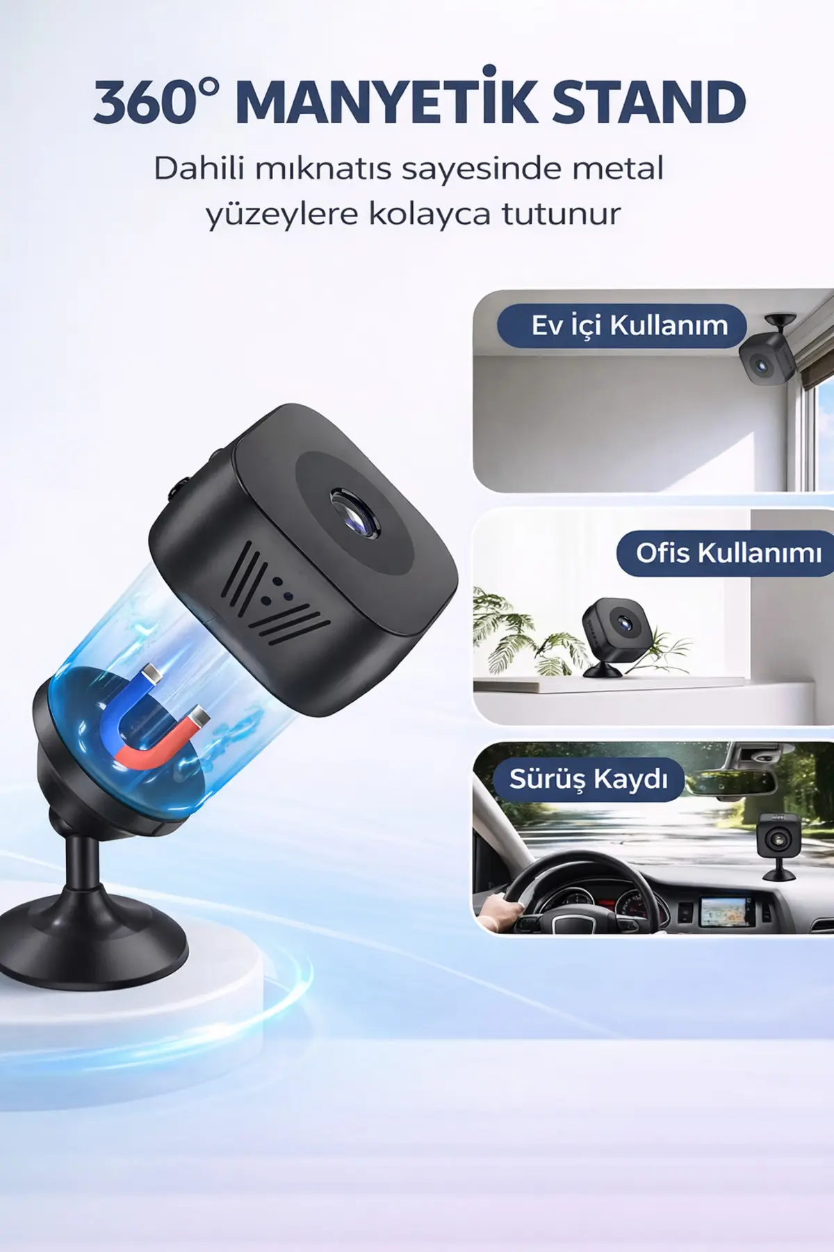 1080p Hd Mini Wifi Ip Kamera İç Mekan Güvenlik Kamerası Gece Görüşlü Sesli