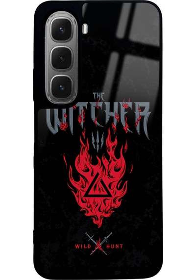 İnfinix Hot 60i Witcher 3 Fire Tasarımlı Glossy Telefon Kılıfı Çok Renkli